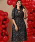 Front Peek-A-Boo Printed Midi Dress